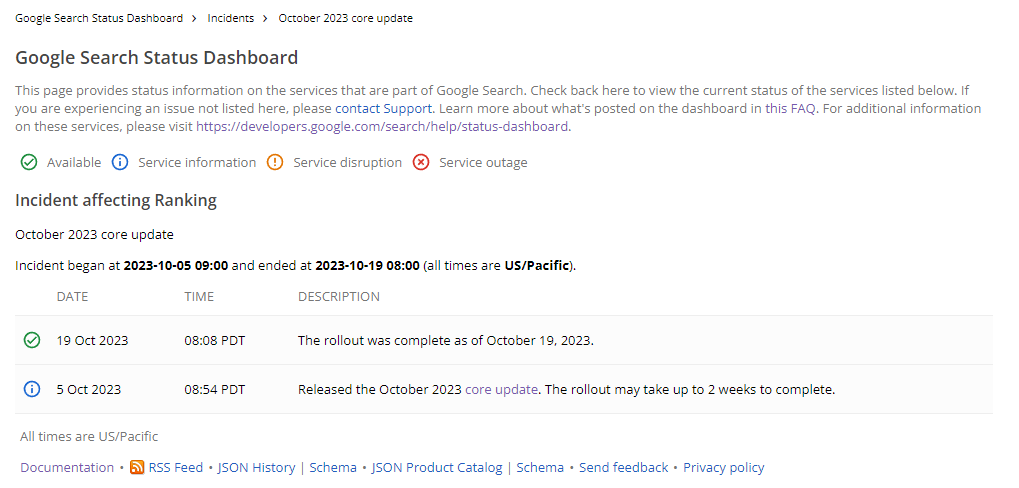 구글 검색 알고리즘 업데이트 이미지