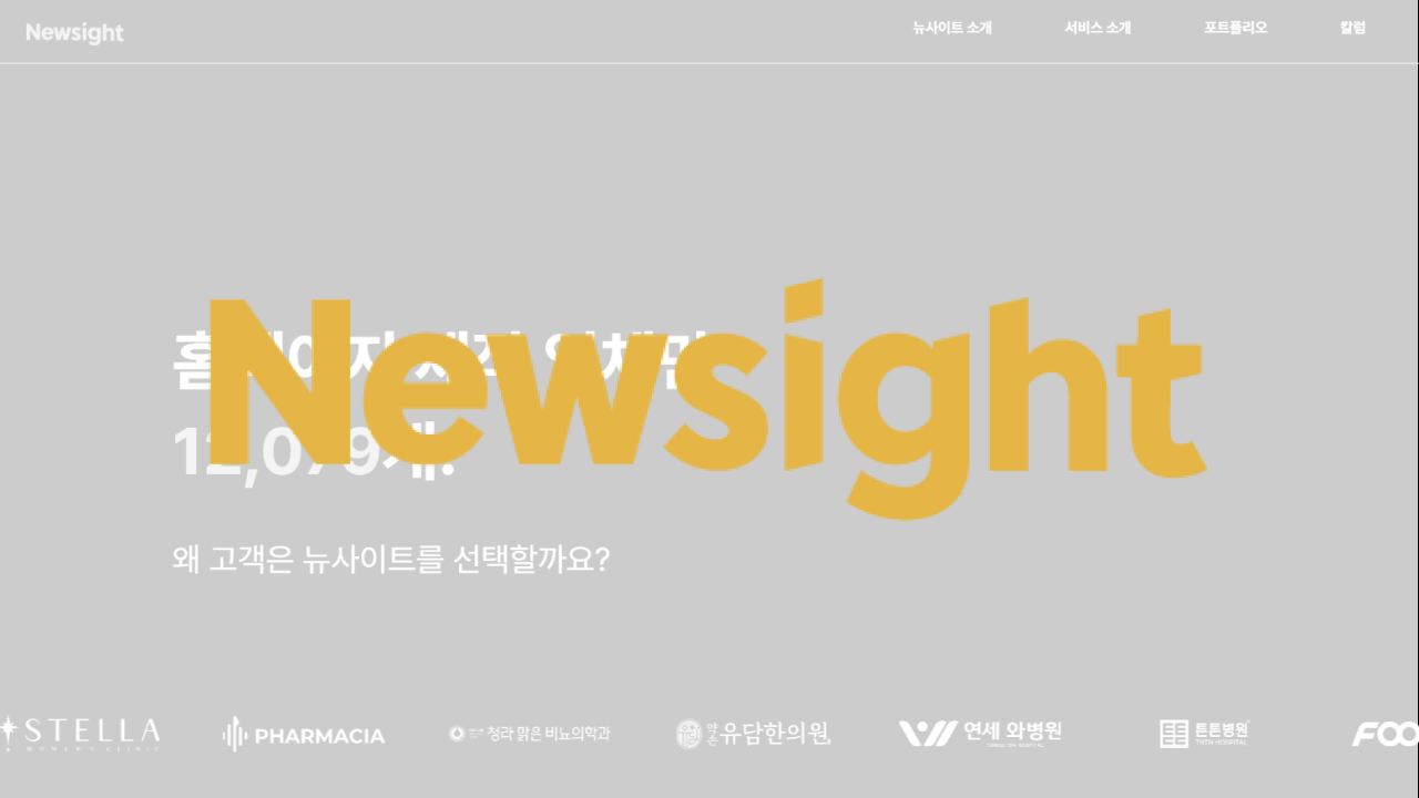 뉴사이트 병의원 홈페이지 제작 업체 SEO 프로젝트 성공사례
